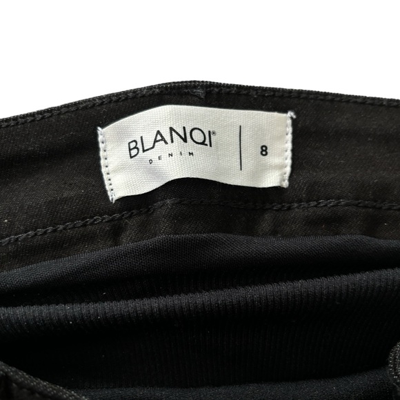 BLANQI DENIM NWT Maternity Belly Support Black Skinny Jeans Ripped Details - Picture 6 of 15